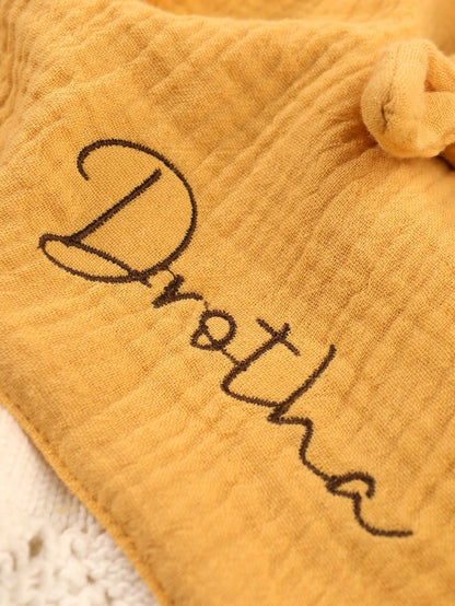 1pc Customized Embroidered Name Soft Baby Comforter Blanket, Pink Blue Yellow, Baby Newborn Essentials, Gender-Neutral Design