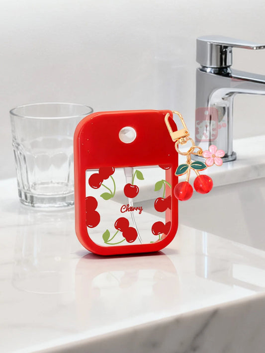 1pc Cute Cherry Pattern Moisturizing Spray Bottle, Portable Mist Sprayer, Suitable For Travel, Birthday Gift, Holiday Gift, 38ml Capacity