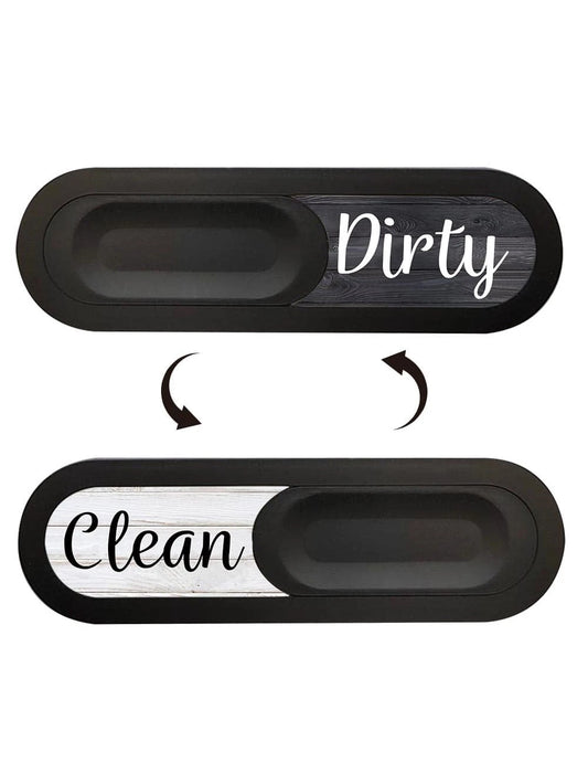 1pc Dishwasher Magnetic Indicator Sticker, Oval Shape Soiled Dirt Sign, Acrylic Silkscreen UV Process + ABS Spray Paint, Fashionable Universal Home Decoration Magnetic Indicator, Super Strong Magnet,