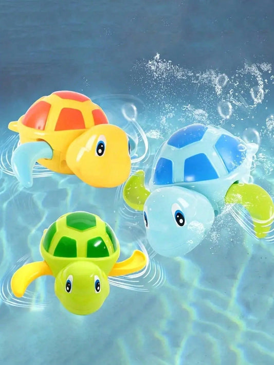 1pc Funny Wind-Up Turtle Bath Toy, Suitable For 2-6 Years Old Toddlers, Children Bath Toy, Unisex For Boys And Girls, Bathroom Swimming Pool Water Play Toy, Sensory Toy, Shower Bathtub Toy, Outdoor Be