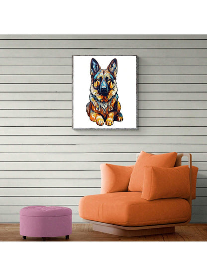 1PC German Shepherd Wooden Irregular Puzzle, Animal-Shaped 2D Jigsaw Toy For Kids And Adults. Educational Game, Great Gift For Party, Holiday, Christmas And Birthday. Unique Magical Desktop Decor & Cr
