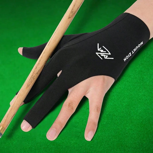 1pc Left Hand Professional Billiard Glove, Lightweight Breathable Anti-Slip Snooker Glove, Summer Thin Seamless High Elastic Ice Silk Cooling Fingerless, Suitable For Snooker And Pool- Anti-Slip Grip