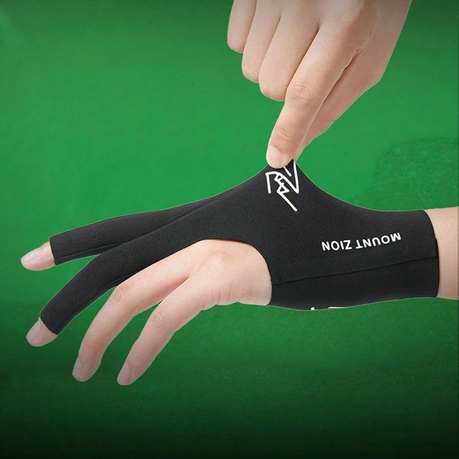1pc Left Hand Professional Billiard Glove, Lightweight Breathable Anti-Slip Snooker Glove, Summer Thin Seamless High Elastic Ice Silk Cooling Fingerless, Suitable For Snooker And Pool- Anti-Slip Grip