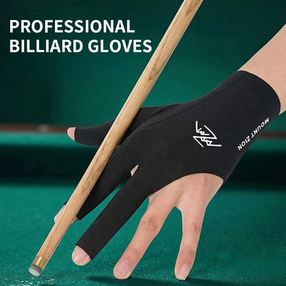 1pc Left Hand Professional Billiard Glove, Lightweight Breathable Anti-Slip Snooker Glove, Summer Thin Seamless High Elastic Ice Silk Cooling Fingerless, Suitable For Snooker And Pool- Anti-Slip Grip
