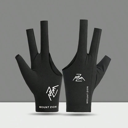 1pc Left Hand Professional Billiard Glove, Lightweight Breathable Anti-Slip Snooker Glove, Summer Thin Seamless High Elastic Ice Silk Cooling Fingerless, Suitable For Snooker And Pool- Anti-Slip Grip