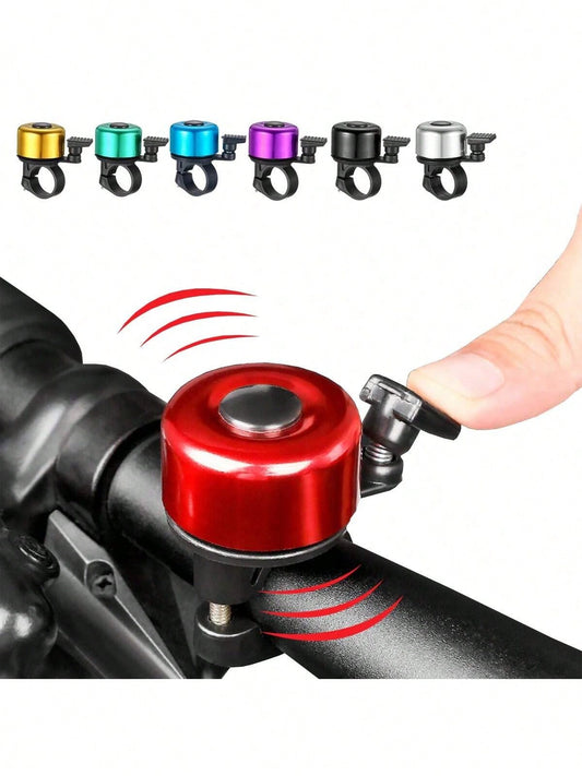 1pc Mini Bicycle Bell With Crisp & Loud Sound, Spring Striking Bell, Mountain Bike Horn, Cycling Accessory, Colorful Warning Bell