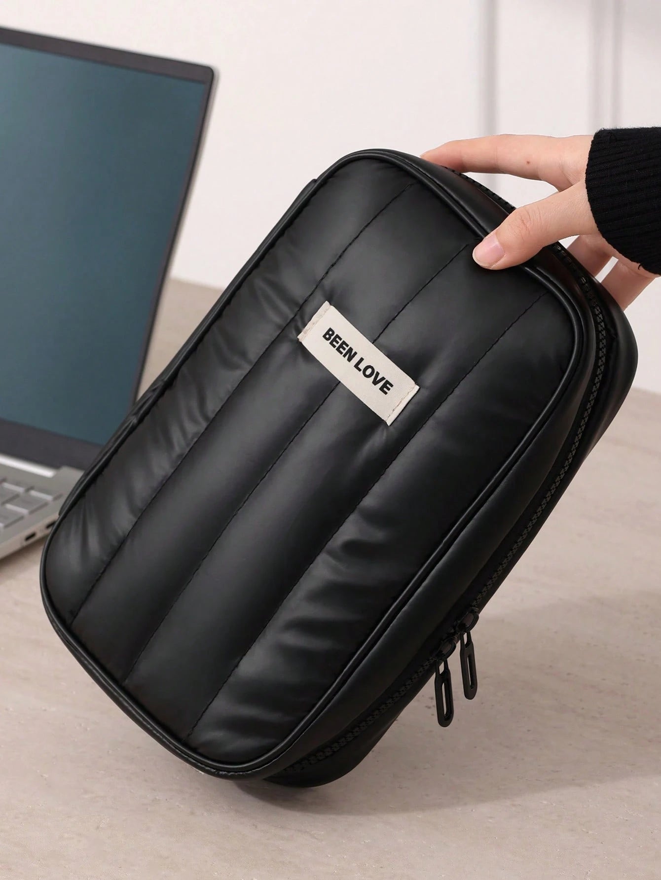 1pc Multi-Functiona Electronics Organizer, Waterproof Cable Organizer, Carrying Pouch Bag For Travel Essentials, For Cable, Charging Cord, External Hard Drive, Portable Power Bank Storage Case Cable B