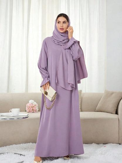 1pc Nida Fabric Scarf Abaya Khimar, Suitable For Women's Daily Wear And Prayer, Applicable For All Seasons