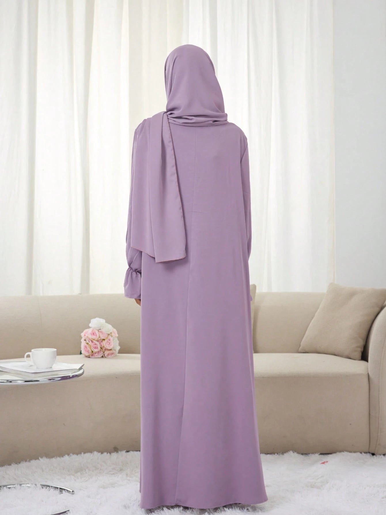 1pc Nida Fabric Scarf Abaya Khimar, Suitable For Women's Daily Wear And Prayer, Applicable For All Seasons