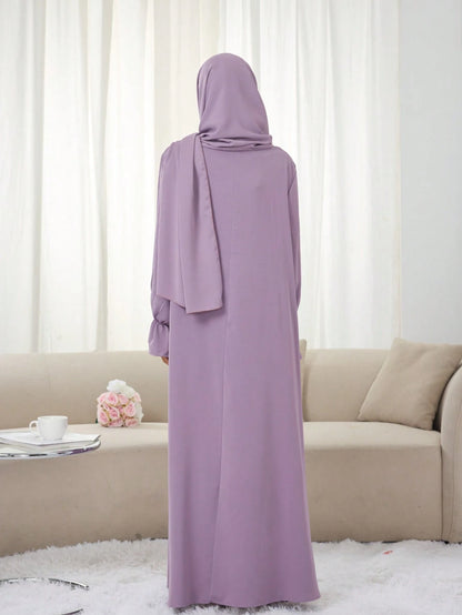 1pc Nida Fabric Scarf Abaya Khimar, Suitable For Women's Daily Wear And Prayer, Applicable For All Seasons