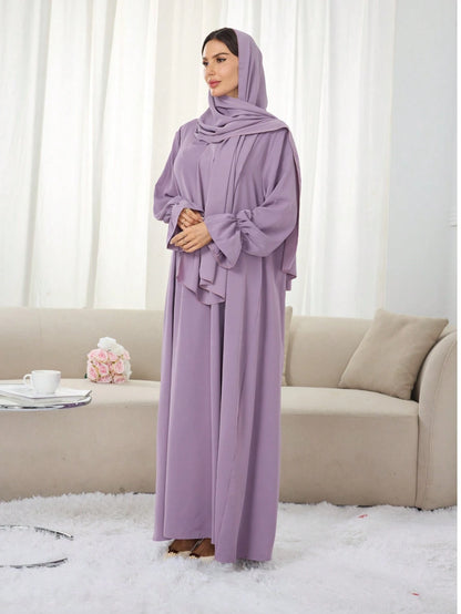 1pc Nida Fabric Scarf Abaya Khimar, Suitable For Women's Daily Wear And Prayer, Applicable For All Seasons