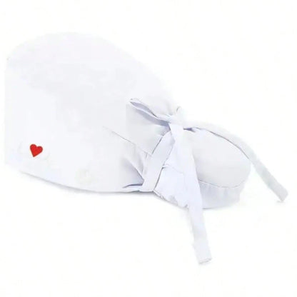 1pc Nurse Cap/Hat With Heart & Electrocardiogram Embroidery Design, Solid Color