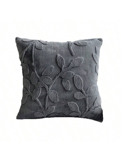1pc Plush Embossed Pillowcase (Pillow Core Not Included) Simple Style Square Pillow Cover Suitable For All Seasons In Living Room And Bedroom