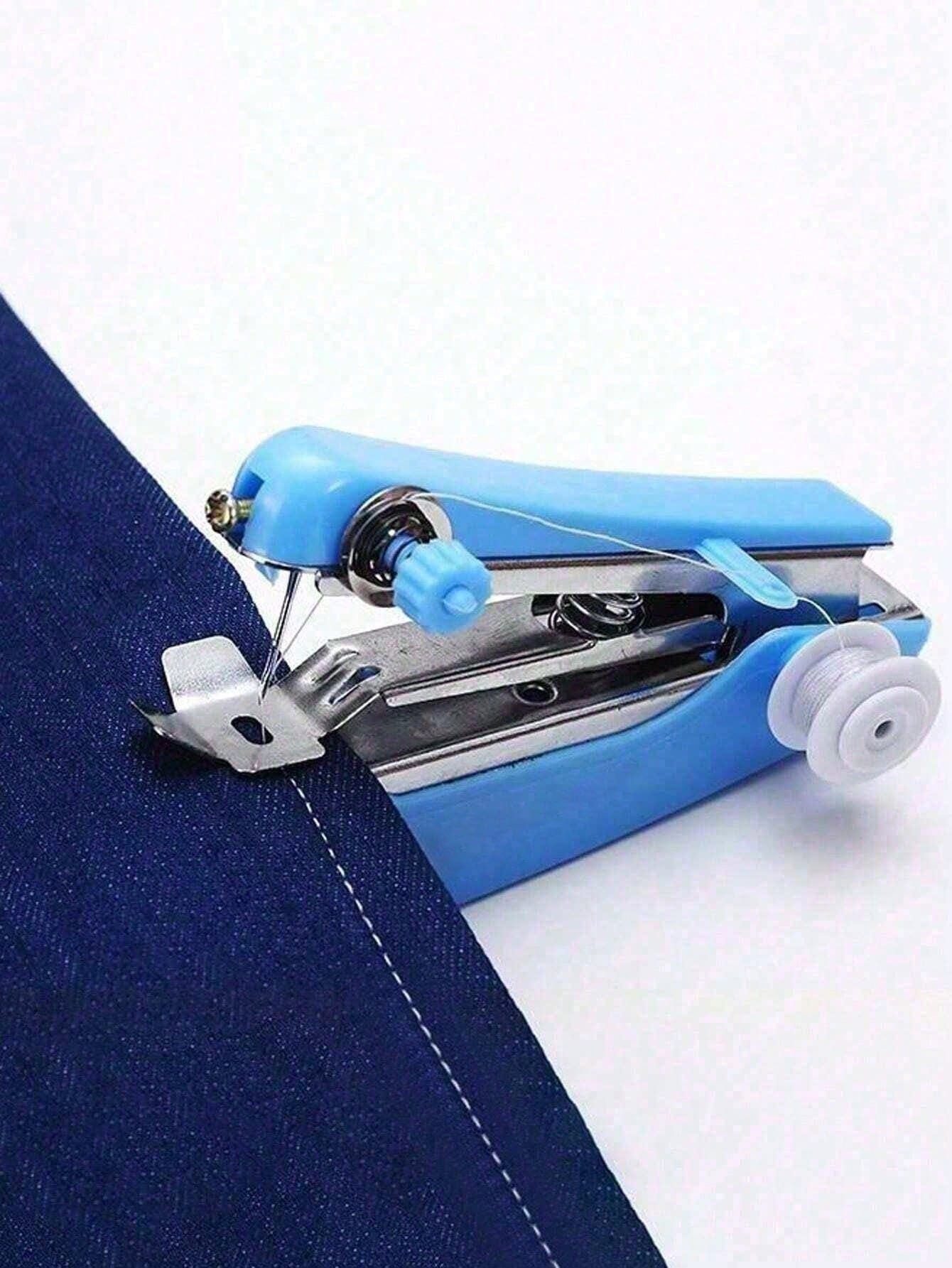 1pc Random Color Mini Handheld Sewing Machine, Portable Manual Sewing Tool For Quick Repair Of Clothes, Curtains, Socks And Home Use