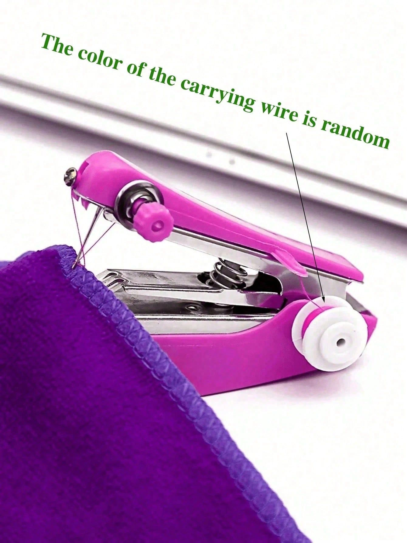 1pc Random Color Mini Handheld Sewing Machine, Portable Manual Sewing Tool For Quick Repair Of Clothes, Curtains, Socks And Home Use