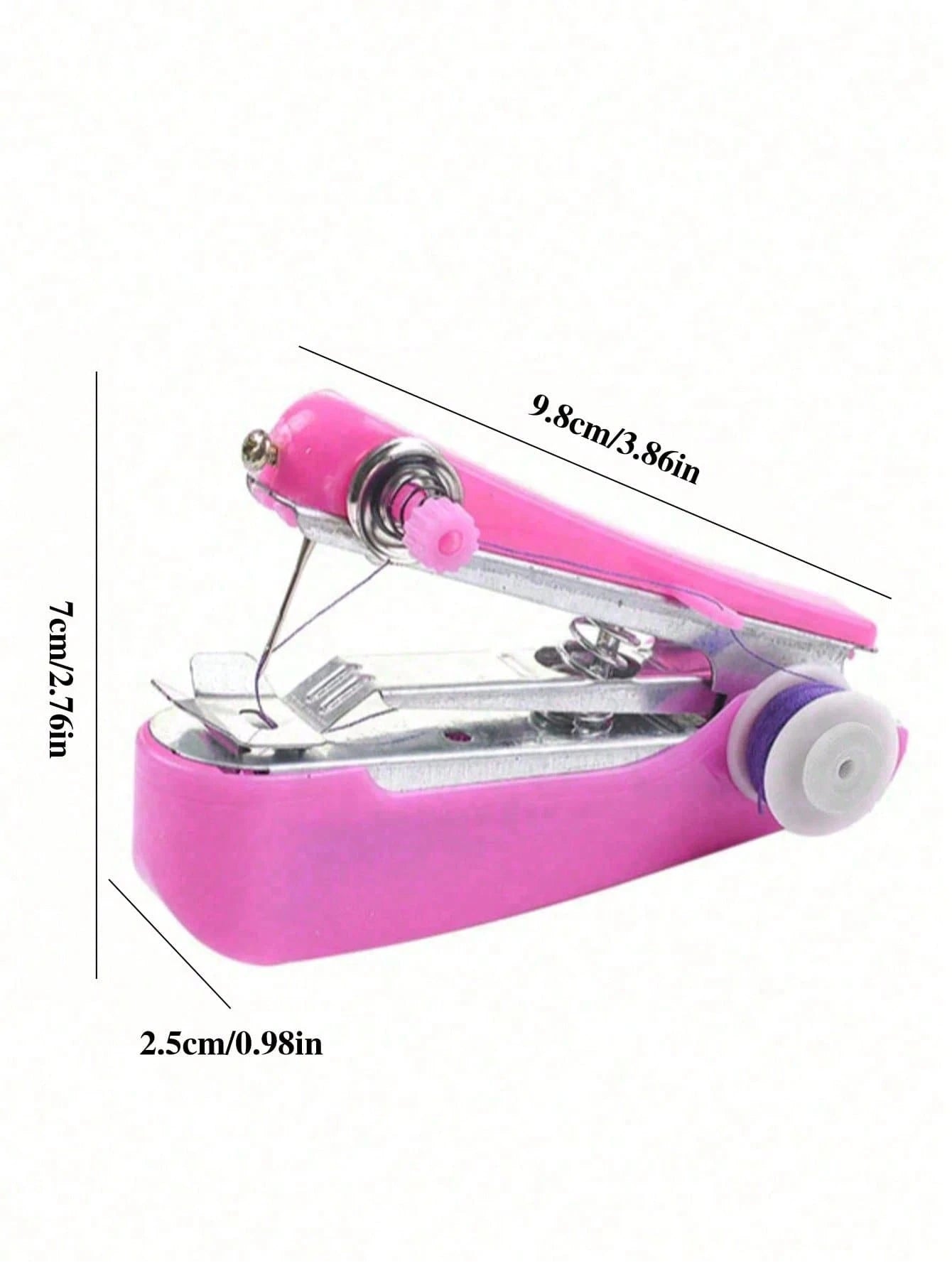 1pc Random Color Mini Handheld Sewing Machine, Portable Manual Sewing Tool For Quick Repair Of Clothes, Curtains, Socks And Home Use