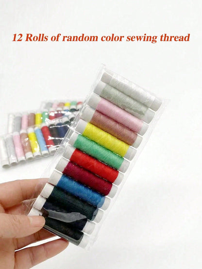 1pc Random Color Mini Handheld Sewing Machine, Portable Manual Sewing Tool For Quick Repair Of Clothes, Curtains, Socks And Home Use