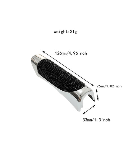 1pc Rhinestone Decor Car Handbrake Cover