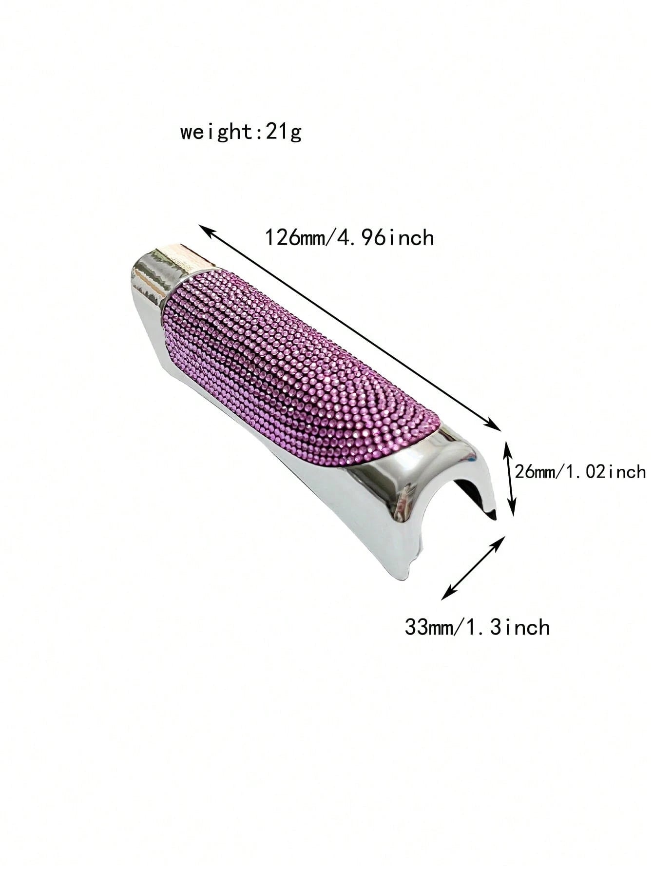 1pc Rhinestone Decor Car Handbrake Cover
