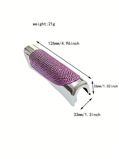 1pc Rhinestone Decor Car Handbrake Cover