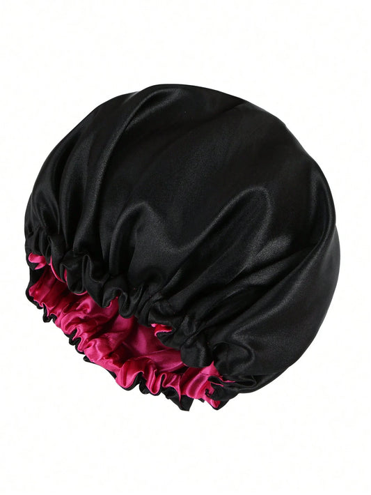 1pc Satin Sleep Cap, Double-Layer Silk Sleep Hat Suitable For Daily Wear