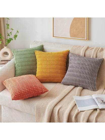 1pc Simple Velvet Pillowcase
