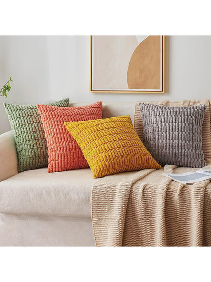 1pc Simple Velvet Pillowcase