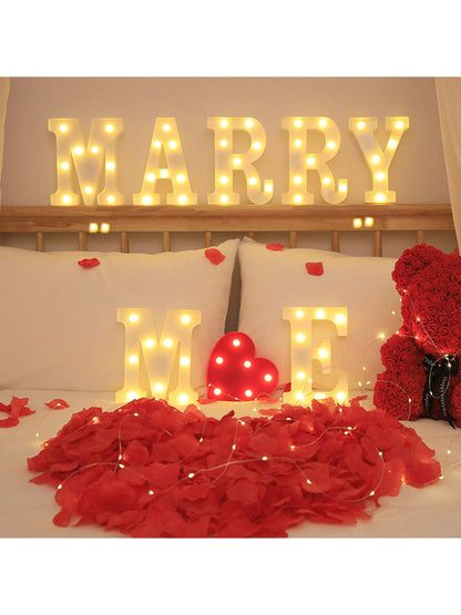 1PC Warm Light Letter Light, Table Decoration Light 8.3IN LED Light Up Horse Eye Letters, Battery Powered Decorative LED Letter Lights, 26 Letter Light Up Letters, Suitable For Wedding Birthday Party