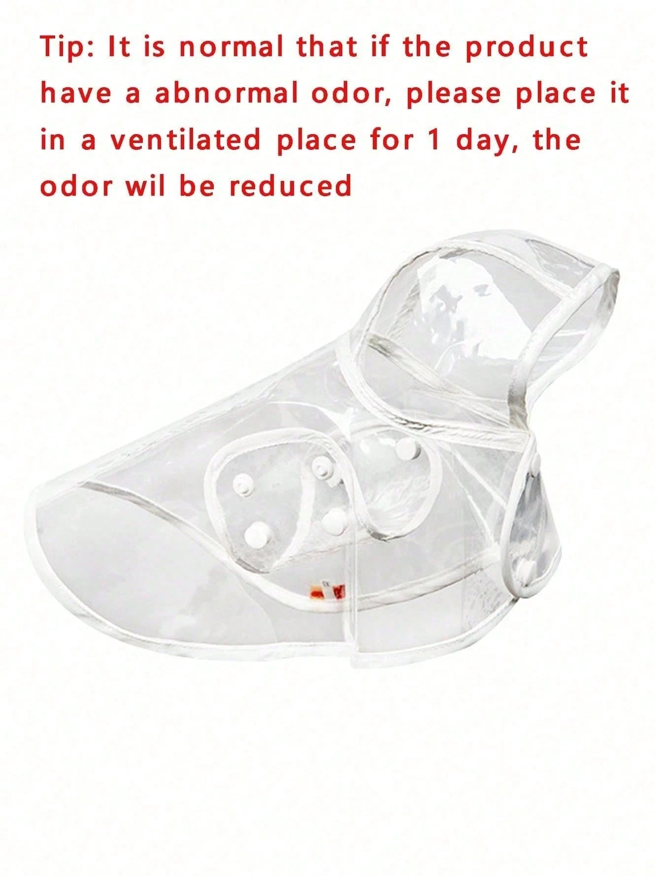 1pc Waterproof Transparent PU Pet Raincoat, Suitable For Rainy Days, Dog Puppy Rain Jacket With Soft Hood, Ideal Gift, Essential For Spring, Summer, Autumn And Winter