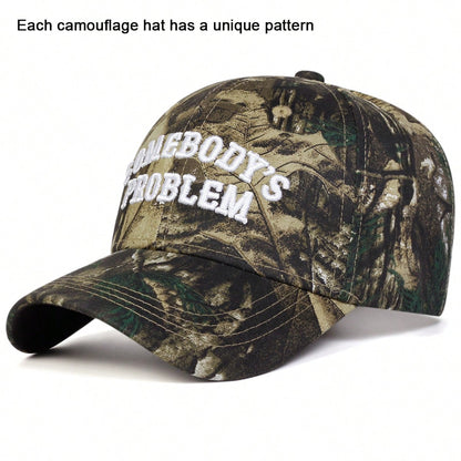 1pc Women's SOMEBODY'S PROBLEM Trucker Hat, Personalized Letter Embroidery Baseball Cap, Street Fashion 5-Panel Hat, Outdoor Sun Protection Casual Cap For Spring/Autumn Travel, Beach Vacation