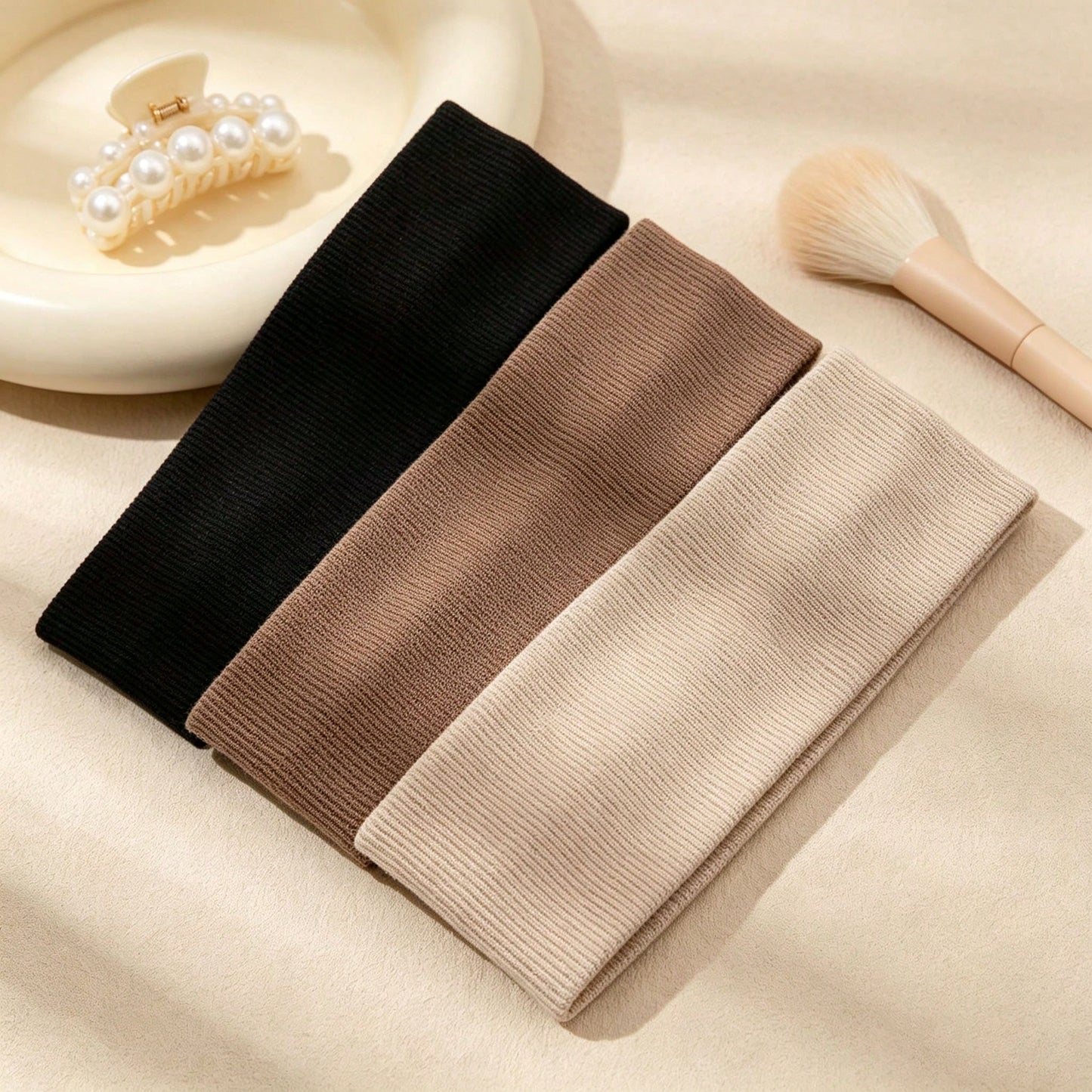 1pc Women's Wide Elastic Headband, Soft Non-Slip Stretch Hair Hoop, Suitable For Yoga, Fitness, Running, Makeup And Daily Wear