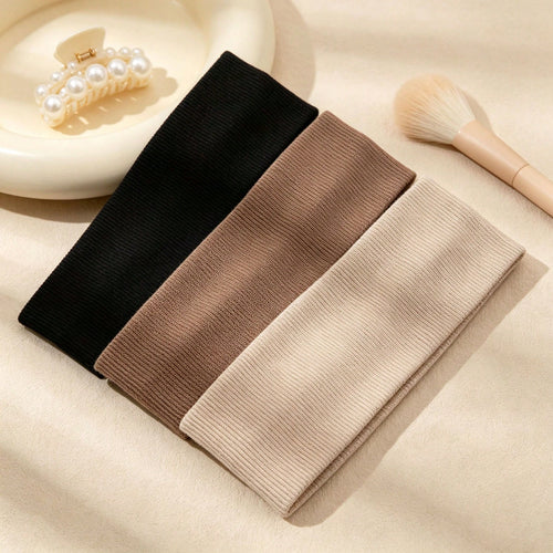 1pc Women's Wide Elastic Headband, Soft Non-Slip Stretch Hair Hoop, Suitable For Yoga, Fitness, Running, Makeup And Daily Wear
