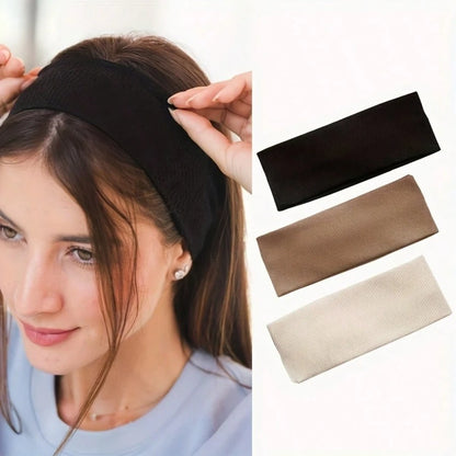 1pc Women's Wide Elastic Headband, Soft Non-Slip Stretch Hair Hoop, Suitable For Yoga, Fitness, Running, Makeup And Daily Wear
