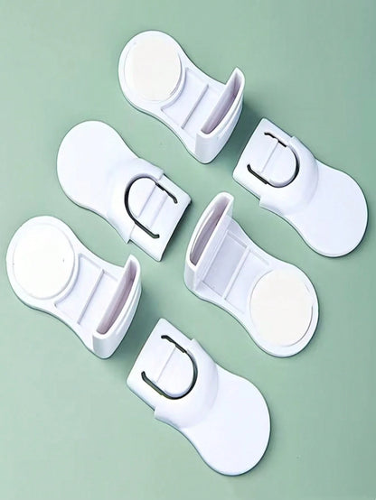 2/4/8pcs Safety Lock Set, Perfect For Securing Cabinets, Drawers And Refrigerators- Easy Installation Without Drilling, Made Of Durable ABS Material, Suitable For Refrigerators, Drawers, Cabinets