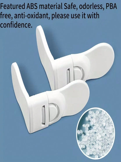 2/4/8pcs Safety Lock Set, Perfect For Securing Cabinets, Drawers And Refrigerators- Easy Installation Without Drilling, Made Of Durable ABS Material, Suitable For Refrigerators, Drawers, Cabinets