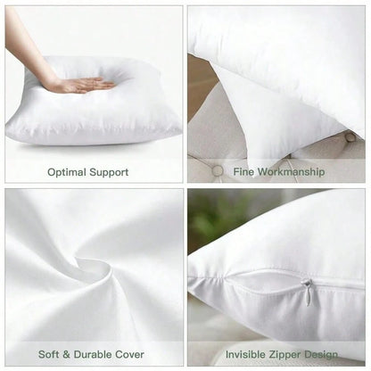 2/4-Piece Set White Luxury Pillow Cores, Filled With Lightweight Traditional Polyester Fiber As An Alternative To Down Pillows, Lighter And More Comfortable. Suitable For Household And Commercial Hote