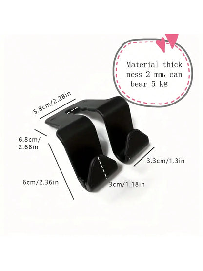 2/4pcs Car Seat Back Multi-Function Hooks, Car Storage Hooks, Ultra-Light Easy Hooks