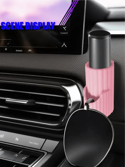 2-In-1 Car Lip Balm Holder- Fashionable Silicone Glasses And Lip Balm Storage Rack, Vertical Cup Holder Tray, Portable Car Decor Accessory