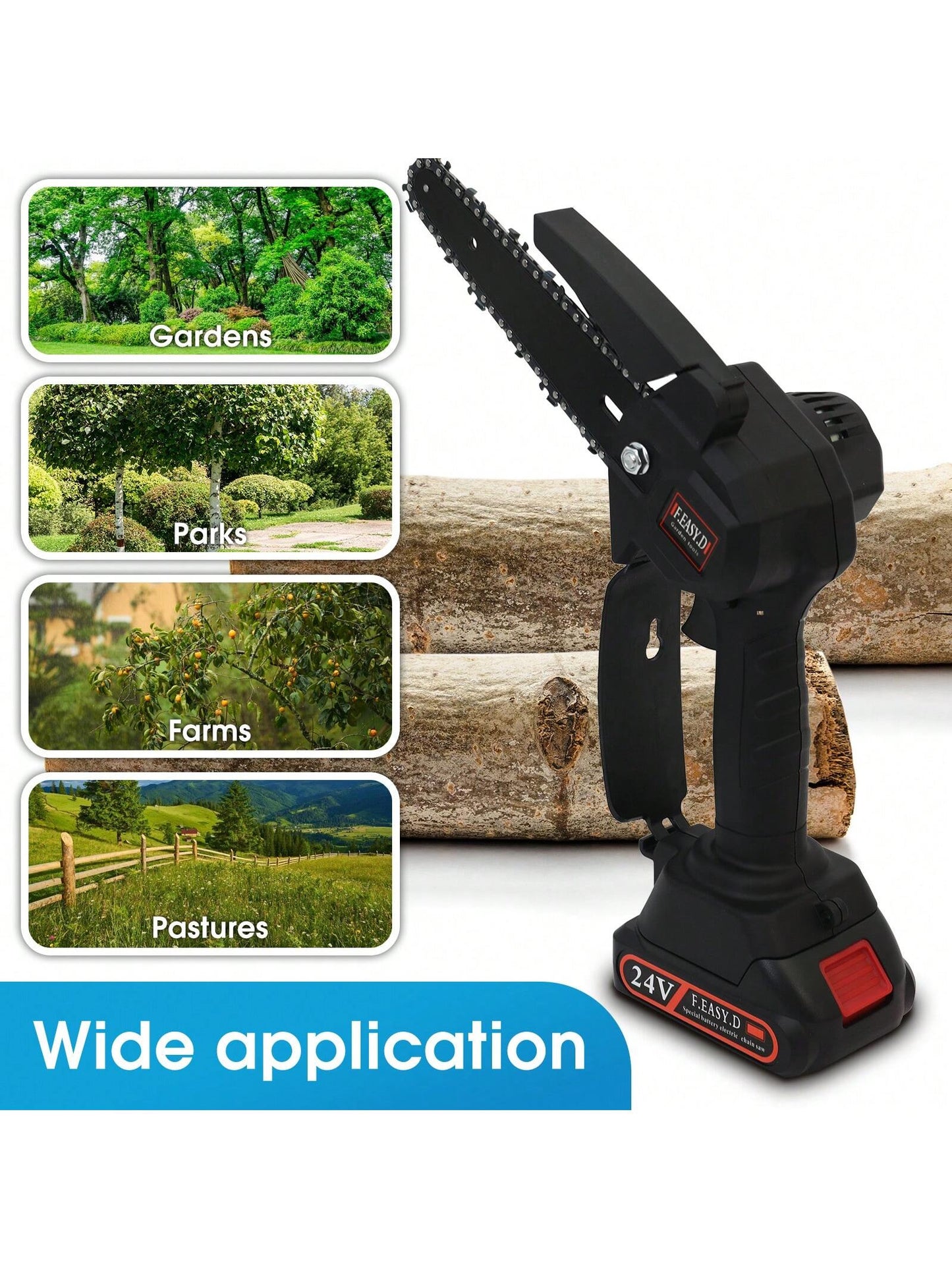 2-In-1 Cordless Pole Saw&6 Inch Mini Chainsaw, Cordless Pole Saws For Tree Trimming, 6 Inch Mini Electric Chainsaw With 2 X 1500mAh Batteries, Battery Powered Chain Saw With Extension Pole, Tree Trimm