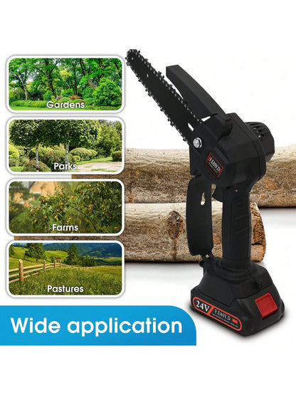 2-In-1 Cordless Pole Saw&6 Inch Mini Chainsaw, Cordless Pole Saws For Tree Trimming, 6 Inch Mini Electric Chainsaw With 2 X 1500mAh Batteries, Battery Powered Chain Saw With Extension Pole, Tree Trimm