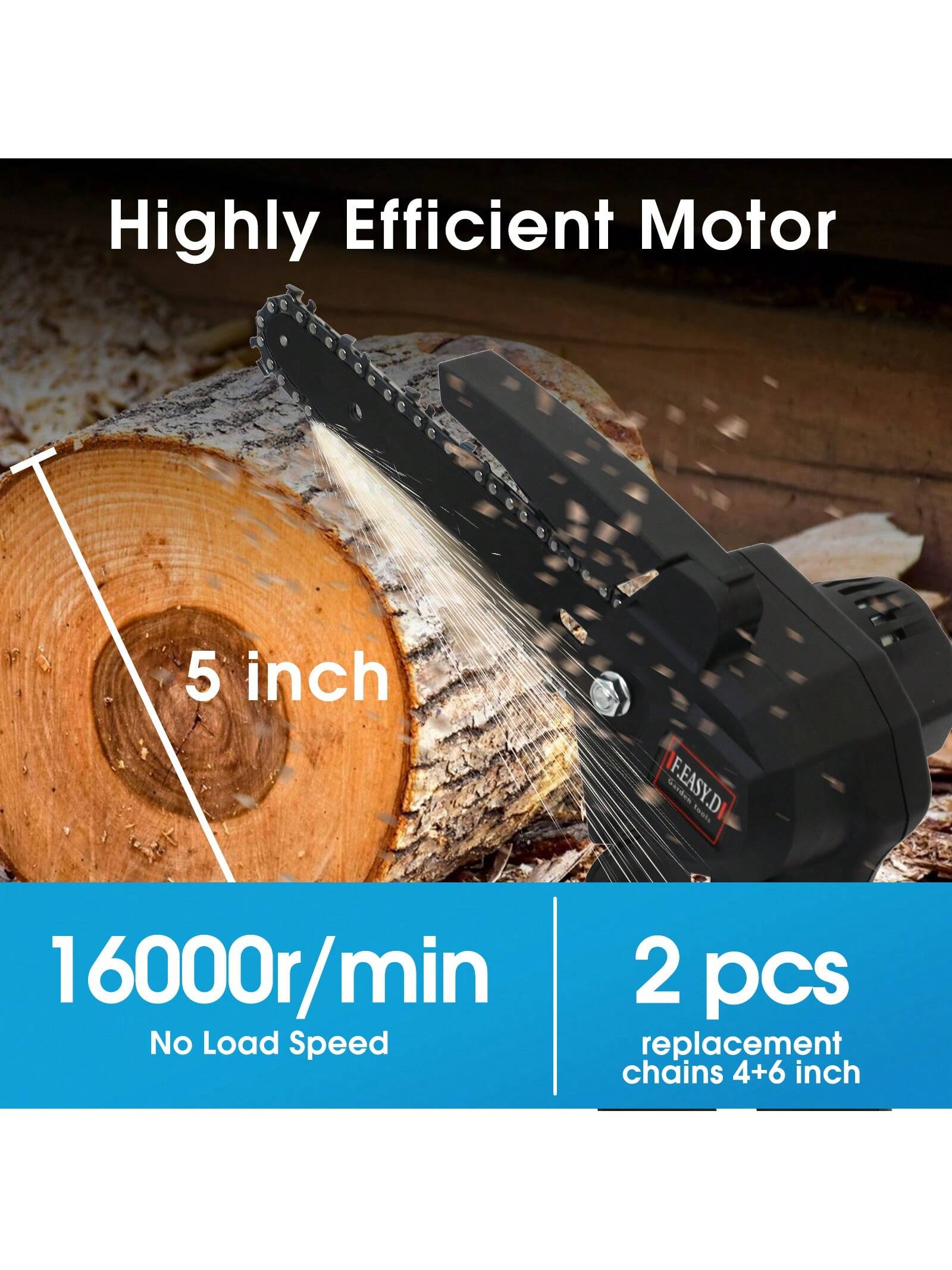 2-In-1 Cordless Pole Saw&6 Inch Mini Chainsaw, Cordless Pole Saws For Tree Trimming, 6 Inch Mini Electric Chainsaw With 2 X 1500mAh Batteries, Battery Powered Chain Saw With Extension Pole, Tree Trimm