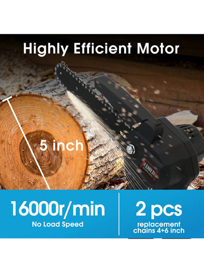 2-In-1 Cordless Pole Saw&6 Inch Mini Chainsaw, Cordless Pole Saws For Tree Trimming, 6 Inch Mini Electric Chainsaw With 2 X 1500mAh Batteries, Battery Powered Chain Saw With Extension Pole, Tree Trimm