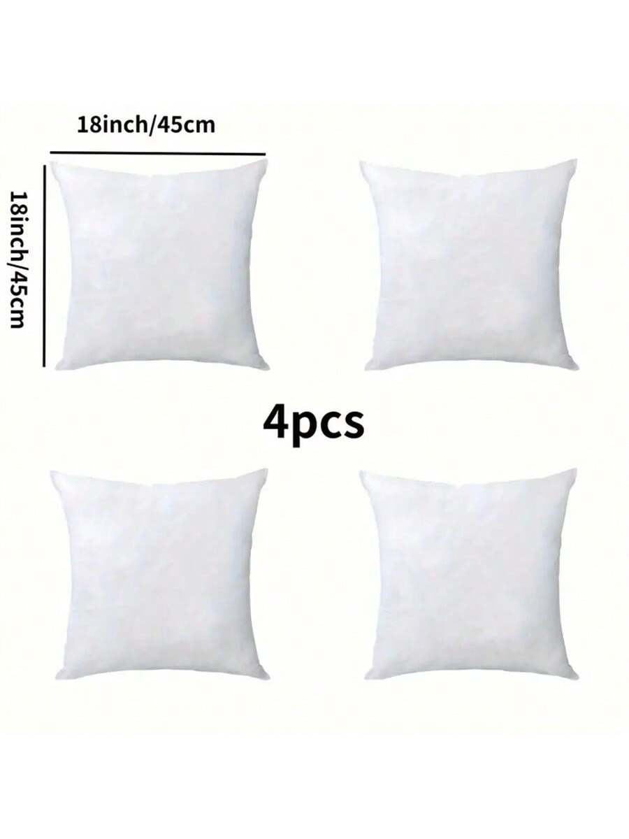 2 Pieces/4 Pieces Of Throw Pillow Cushions, Square Filled Pillow Cores, Filled With Fake Square Pillow Fillers, Used In Living Rooms, Bedrooms, Dormitories, Offices, And For Home Decoration.