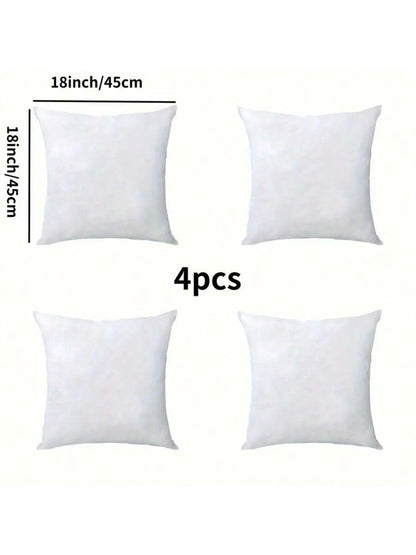 2 Pieces/4 Pieces Of Throw Pillow Cushions, Square Filled Pillow Cores, Filled With Fake Square Pillow Fillers, Used In Living Rooms, Bedrooms, Dormitories, Offices, And For Home Decoration.