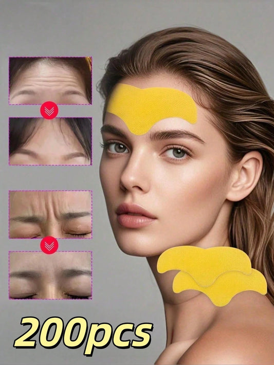 200pcs Forehead Wrinkle Smoothing Patches, Alcohol-Free Firming Skincare Formula, Suitable For All Skin Types, Adult Skincare, Forehead Patches, Skincare Tools, Facial Care Products