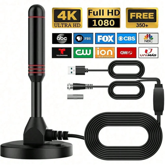 2026 HD Digital TV Antenna For Smart TV, 600+ Miles Range TV Antenna For Local Channels Indoor Outdoor With Strong Magnetic Base,Support 4K 1080p ATSC/ISDB-T/DVB-T/DVB-T2 All Old TVs