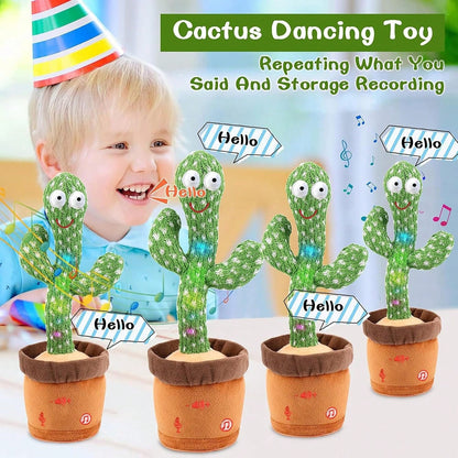 2026 Popular Fashion Spring Summer Hot Adjustable Volume Dancing Talking Cactus Toy, Sing Record Mimic And Repeat Words, Toy Boys And Girls
