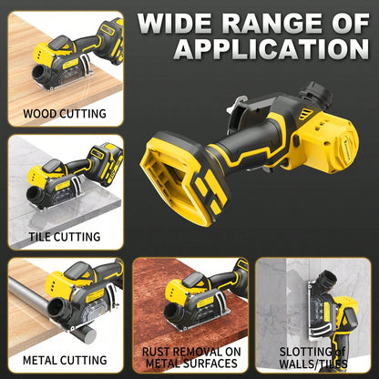20V Brushless Mini Saw, 25000 RPM High Speed, 1.2kg Ultra Light, Removable Dust Port, 3/4in Cutting Depth – Cordless Circular Saw For Metal, Wood, Tile, Plastic