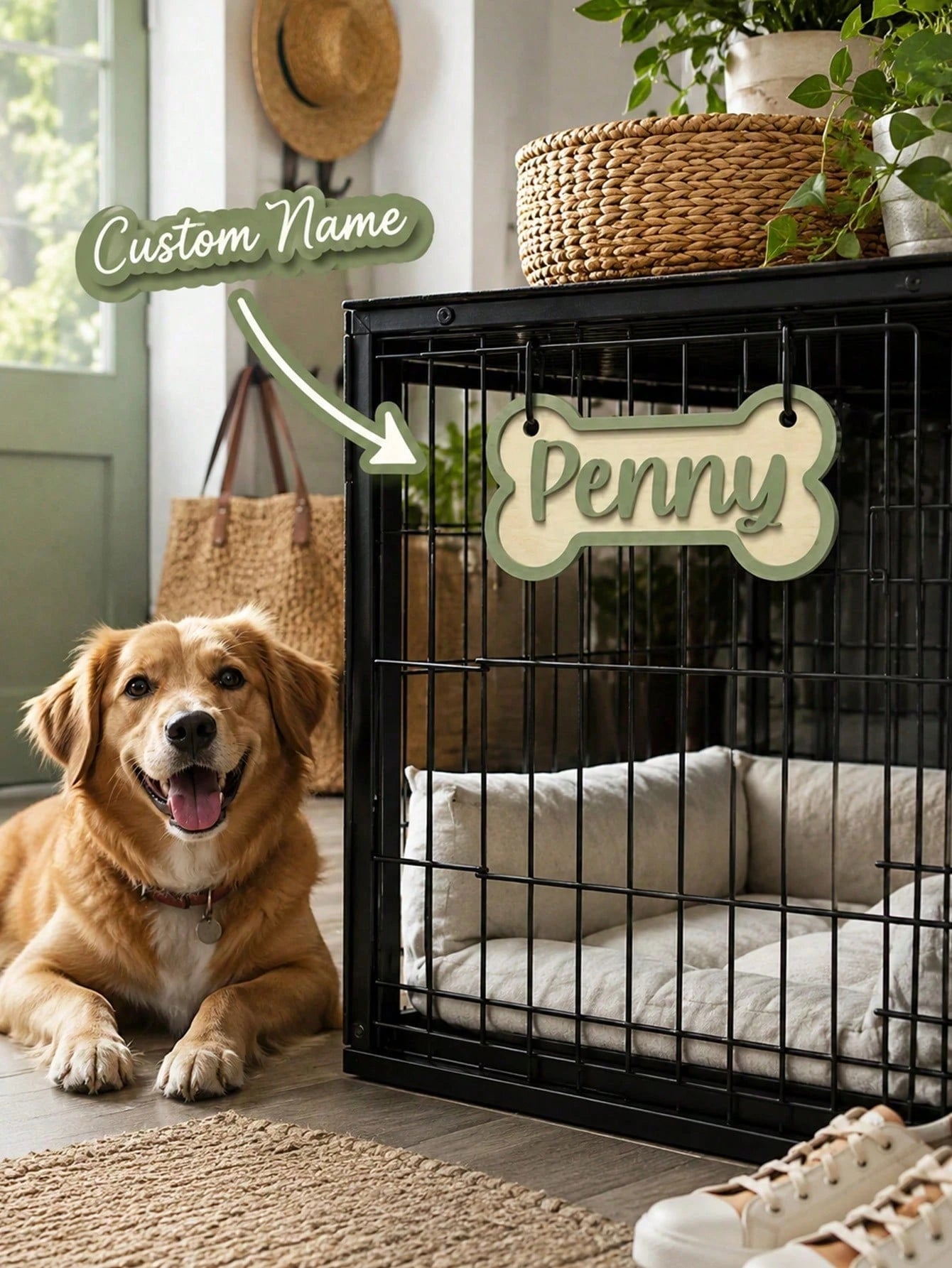 2D Flat, Personalized Dog Name Sign, Flat Noodles Sign, Customized Dog Decoration, Dog Commemorative Sign, Pet Souvenir, Pet Lover Gift