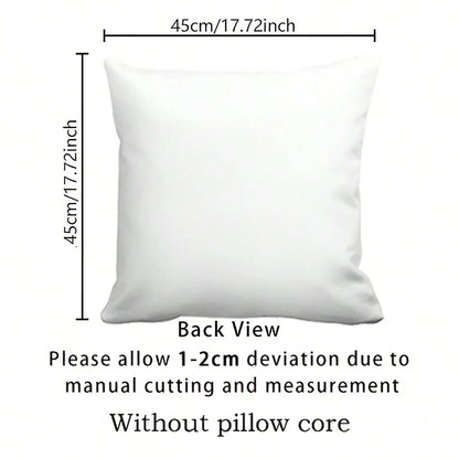 2pcs Autumn Pillow Covers, Vintage Rust Brown Floral Leaf Pattern, 2D Flat Printing Not Embroidery, Polyester Fabric Zippered Single-Sided Printed Cushion Covers, Thanksgiving, Autumn Harvest Home Dec
